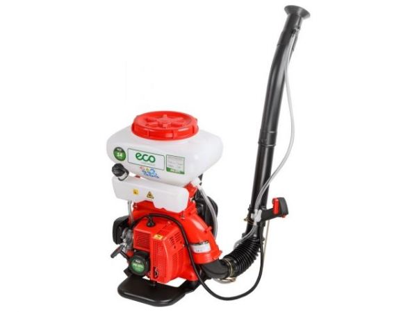 Опрыскиватель ранцевый бензиновый ECO PS-371(2Т двигатель 2,8л.с.; бак 14 л; произв-сть воздушной смеси 1130м3/ч; расход жидкости до 1,8 л/мин)