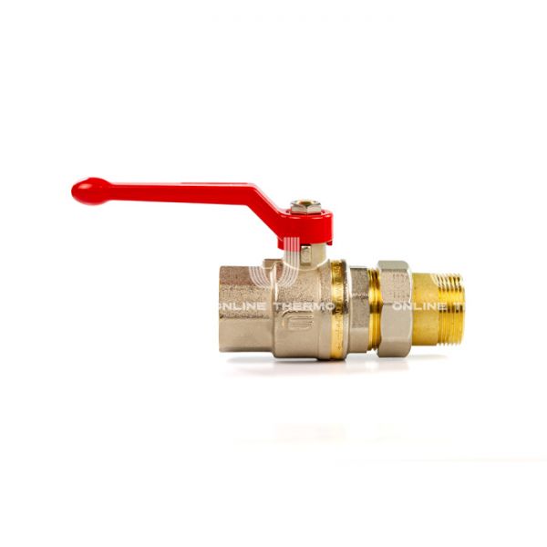 Кран шаровый Ридан BVR-FR 065B8206R, 1 1/4" ВР-НР, полнопроходной, ручка-рычаг