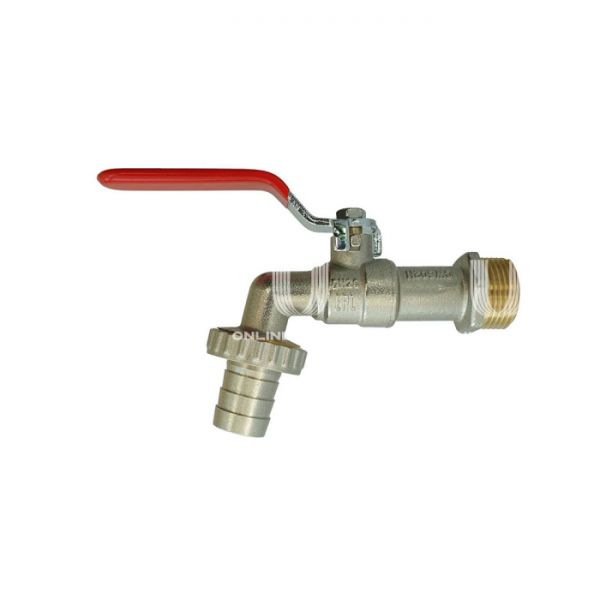 Кран шаровый Ридан BVR-CR 065B8301R, 3/4" НР-штуцер, полнопроходной, ручка-рычаг