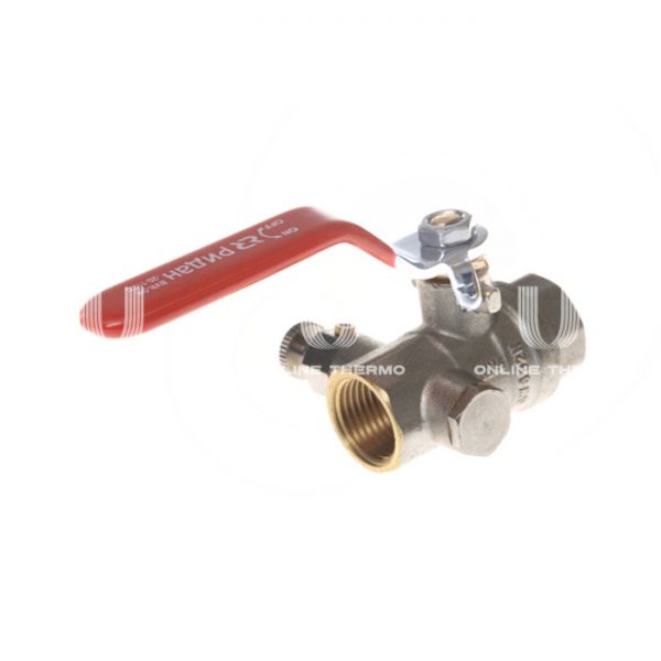 Кран шаровый Ридан BVR-DR 065B8317R, 3/4" ВР, полнопроходной, ручка-рычаг