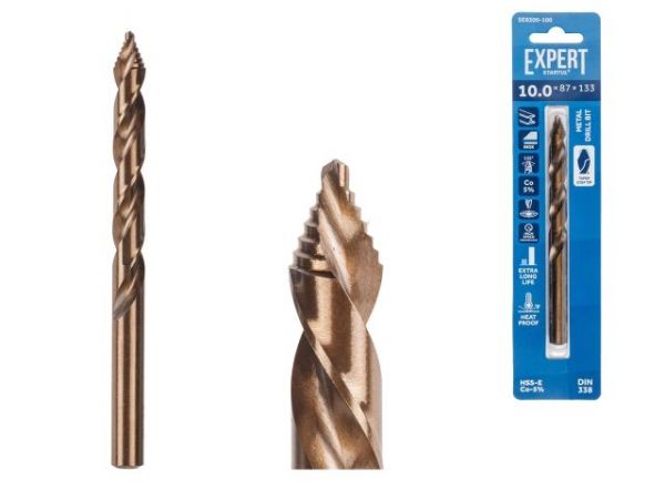 Сверло по металлу ц/х 10.0х87х133 мм HSS-Co EXPERT STARTUL(кобальт 5%)