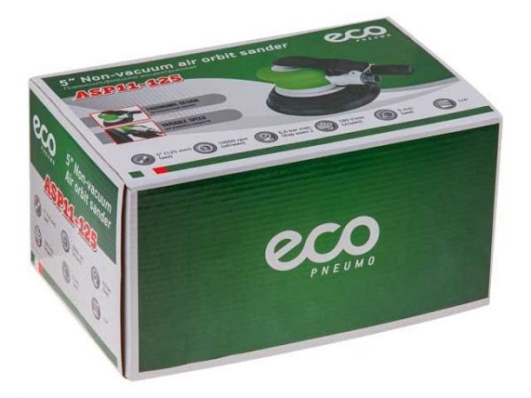 Пневмошлифмашина эксцентриковая ECO ASP11-125(125 мм / 5'; Эксцентр.: 5 мм; 10 000 об/мин; 180 л/мин)