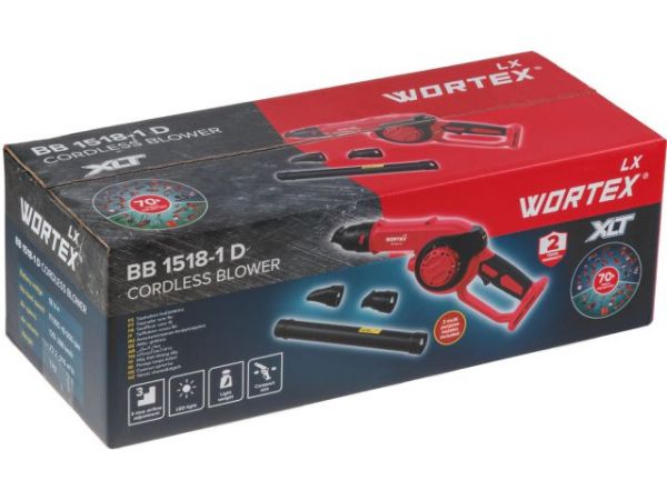 Воздуходувка WORTEX LX BB 1518-1 D ALL1 XLT SOLO 18В, 210 м.куб/ч, 129 км/ч