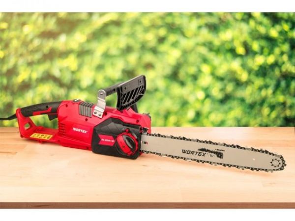 Пила цепная электрическая WORTEX EC 4024-1 SF шина 40.5 см (16'), 3/8' LP, 1.3 мм(2400 Вт, бескл. натяж. цепи, тормоз выбега цепи)