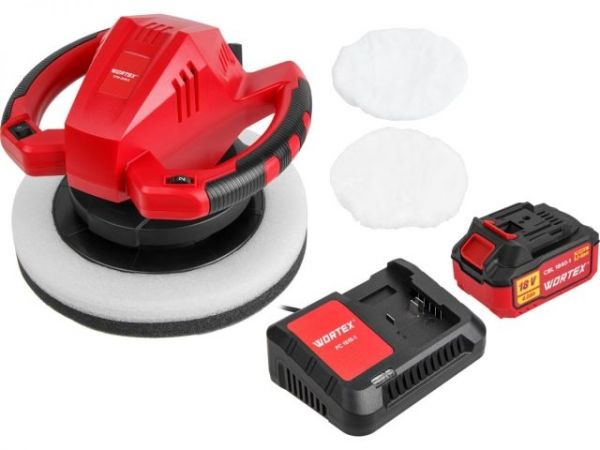 Полировальная машина WORTEX CPM 2518 E в кор. ALL1 XLT с акб и з/у SET(18 В, 250 мм, 1500-3000 об/мин)