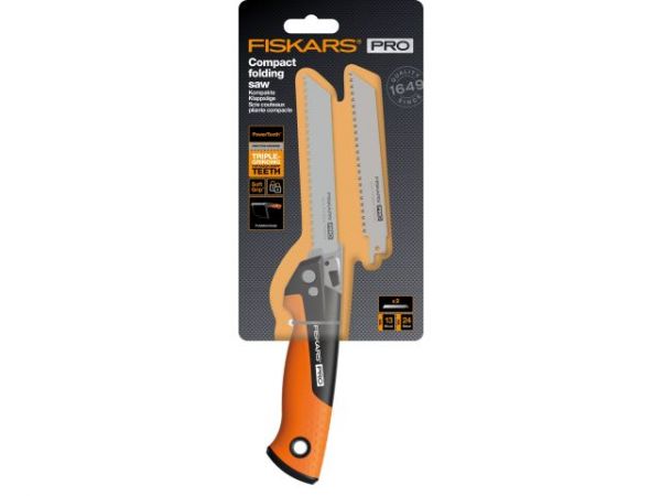 Пила универсальная складная PowerTooth 150мм 2 лезвия FISKARS