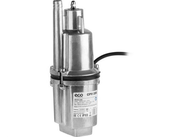 Насос вибрационный ECO CPV-330 (10м, верхний забор)(330Вт, 1300 л/ч, пров. 10м 3х0,75 мм2, аналог насоса Ручеек)