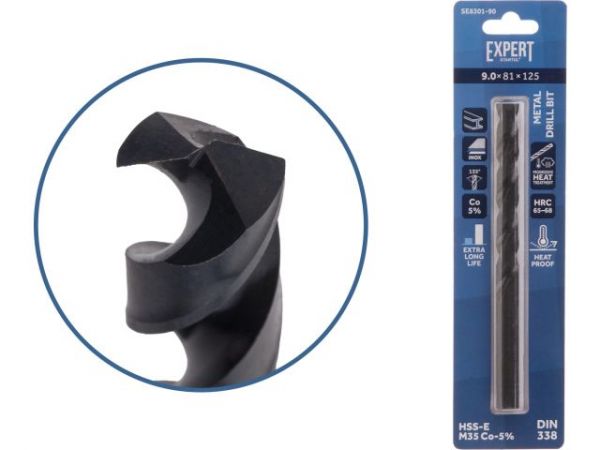 Сверло по металлу ц/х 9.0х81х125 мм HSS-Co Black EXPERT STARTUL(кобальт 5%)
