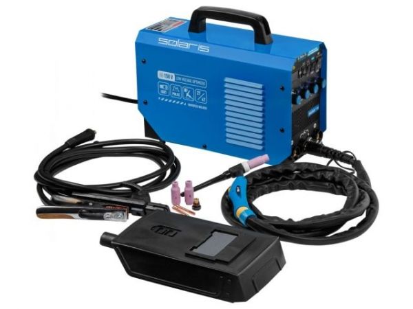 Инверторный аппарат аргонодуговой сварки SOLARIS TIG-200P(DC TIG; HF; Pulse; MMA; 180 A; 150 В-240 В)
