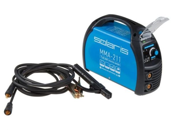 Инвертор сварочный SOLARIS MMA-211(230В; 20-210 А; 70В; электроды диам. 1.6-4.0 мм; вес 3.9 кг)