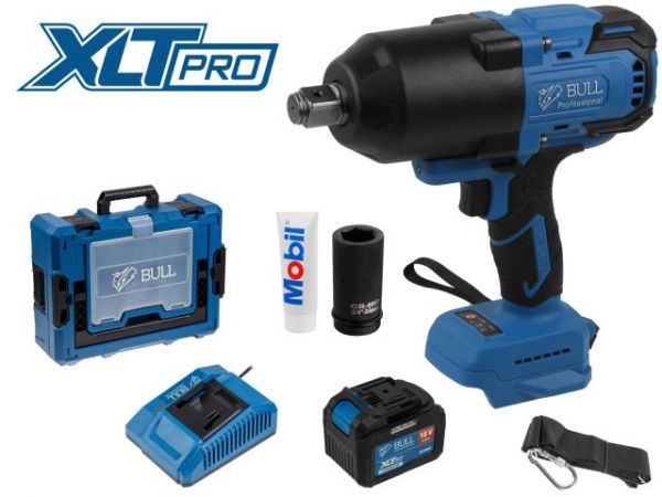 Ударный гайковерт BULL SC 1810 Xcase, XLTpro, БЕСЩЕТ., 18 В, 1500 Н*м, 3/4', 1х6 А*ч, з/у 6 А(Масса: 3,92 кг;)
