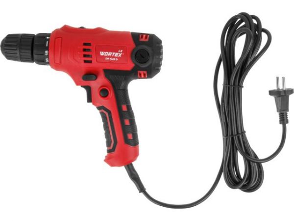 Дрель-шуруповерт WORTEX LX DR 1025 D в кор. 400 Вт, 30 Нм, 2 скор., БЗП 0.8-10 мм, 4 м шнур(400 Вт, 30 Нм, БЗП 0.8-10 мм, 4 м шнур)