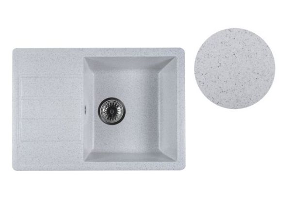 Мойка кухонная из искусственного камня MISTA олово 615х440 мм, AV Engineering