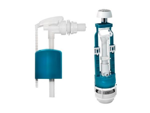 Арматура с переходной опорой хром кнопка, бок.подводка, ИнкоЭр(И - СБкпм-БпрН-А-М Р)