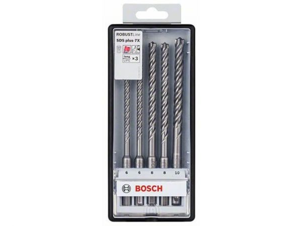 Набор сверл SDS-plus-7X (5шт) BOSCH(6, 6, 8, 8, 10 мм)