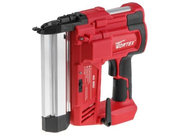 Гвоздезабиватель WORTEX NG 1850 в кор. ALL1 XLT SOLO, 18 В, 15-50 мм, 100 в мин., 100 шт. (тип гвоздей: 18GA)