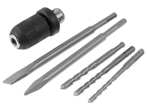 Перфоратор BULL BH 2602 в чем. 800 Вт, 3.0 Дж, 4 реж. + 2 зубила, 3 сверла, БЗП в комплекте(800 Вт, 3.0 Дж, 4 реж., патрон SDS-plus, БЗП в комплекте, вес 3.4 кг)