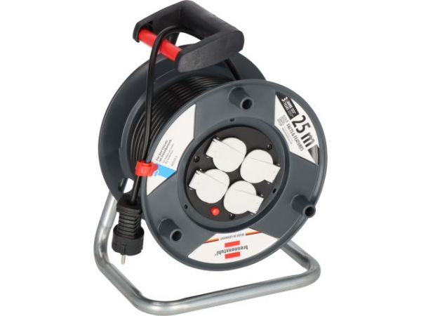 Удлинитель на катушке 25м (4 роз., 3.3кВт, с/з) Brennenstuhl Garant(3,3кВт; 3х1,5мм2; степень защиты: IP20)