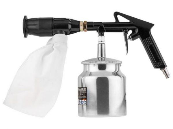 Пистолет пескоструйный с баком ASB-06S ECO(Рабочее давление: 3-4 бар; 360 л/мин; Резервуар: 850 мл;)