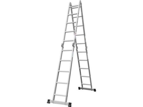 Лестница алюм. многофункц. 4х5 ступ. (стрем.-280см, лестн.-570см) 14,6кг STARTUL (ST9732-05)(усиленное шарнирное соединение)