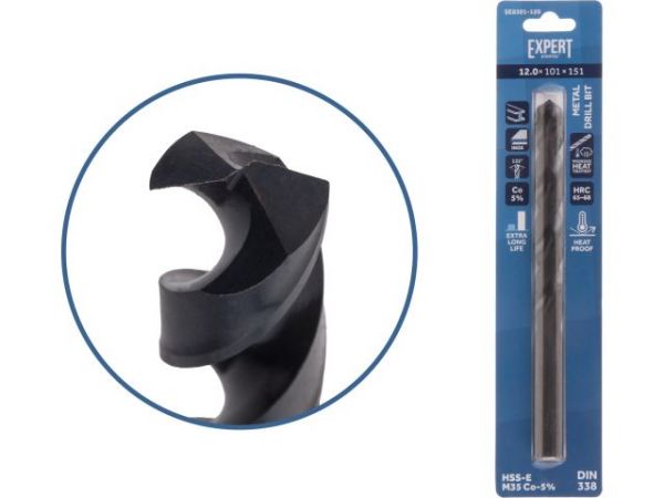 Сверло по металлу ц/х 12.0х101х151 мм HSS-Co Black EXPERT STARTUL(кобальт 5%)