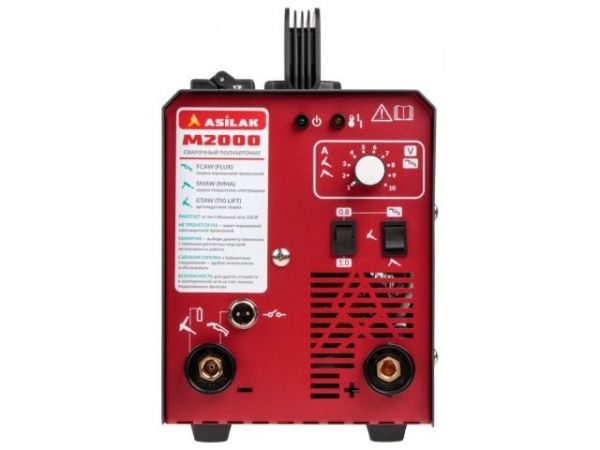 Полуавтомат сварочный ASILAK M2000(230В; 20-180 А; 80В; FLUX/MMA/TIG LIFT; байонетный разъем; без подкл. газа)