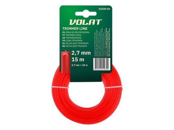 Леска ф 2.7 мм х 15 м 'звездочка' ВОЛАТ