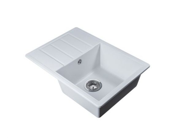 Мойка кухонная из искусственного камня MISTA белый 615х440 мм, AV Engineering