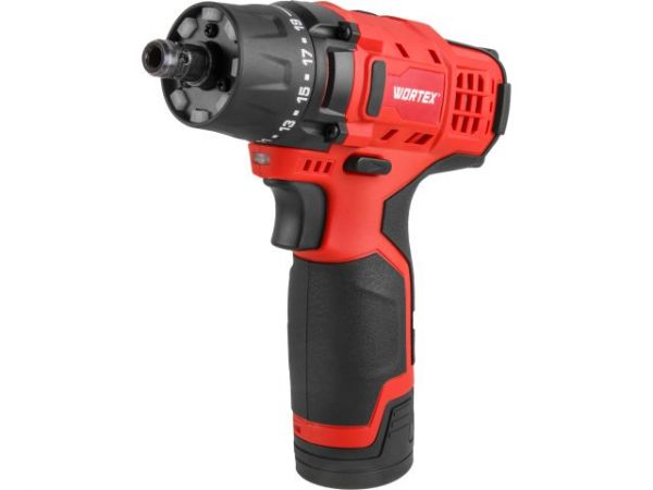 Дрель-шуруповерт WORTEX BD 1215 LiSET в чем. + 2 насадки, 12 В, 30 Н*м, 2х1.5 А*ч, БЗП 10 мм(Быстросъемный патрон, шурупы до 6 мм)