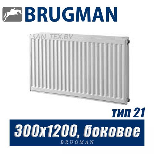 Радиатор Brugman FEK тип 21 300x1200, боковое подключение