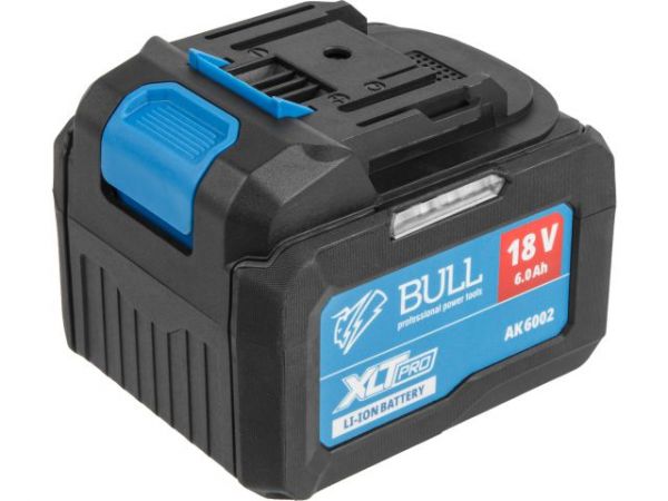 Дрель-шуруповерт BULL SR 1805 в чем. XLTpro, 2х6 А*ч, БЕСЩЕТ., 18 В, 120 Н*м, БЗП(мет.) 13 мм(Доп. функции: Ударное сверление, 'AntiKickback', режим 'TURBO')
