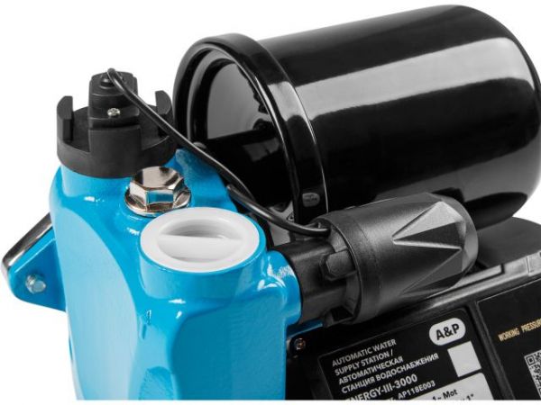 Станция водоснабжения автоматическая ENERGY-III-2200, A&P(370 Вт, 2200 л/ч, 35 м, корпус чугун, для водоснабжения)