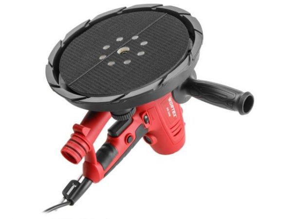 Шлифмашина для стен и потолков WORTEX DG 2210 в кор. 1220 Вт, 225 мм, 1500-2300 об/мин(Регул. об., НЕ требуется пылесос)