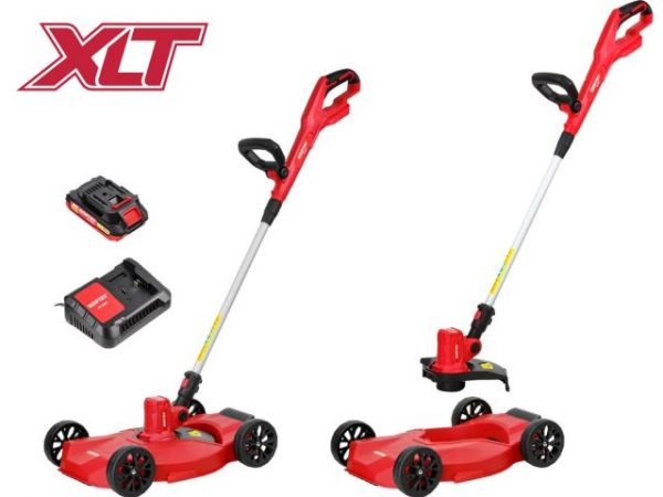 Триммер WORTEX TB 2818 ALL1 XLT SET 18В, шир.скаш.300 мм, авт.подача лески, леска 1.6 мм(2 Ач акб и зу, с тележкой, поворотная голова, поворотная телескоп.штанга)
