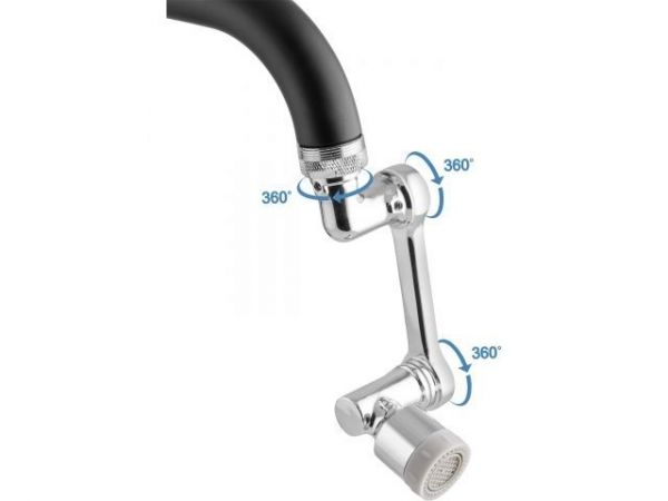 Аэратор для смесителя поворотный на шарнире, AV Engineering(Пластик, латунь)