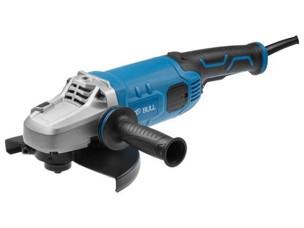 Двуручная углошлифмашина BULL WS 2301 в кор. 2400 Вт, 230 мм, вибро, плавный пуск, 4м(2400 Вт, диск 230х22 мм, вибро, плавный пуск, 4м кабель)