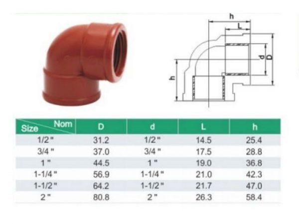 Колено ПП 1' вн. кор., AV Engineering(для 5 к.с.)