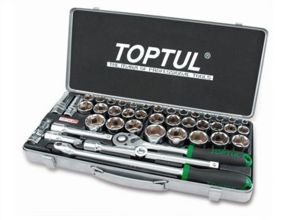 Набор головок 1/2' 8-32мм 43предм. 6гр. метал.кейс (GCAD4303)