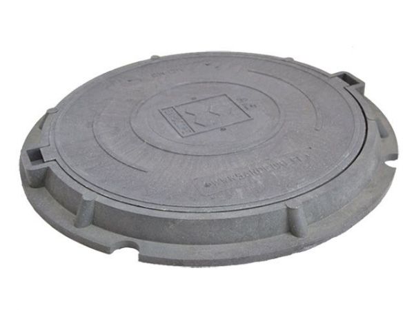 Люк садовый А15 (15кН) черный(Установить конусный переходник на верхнее железобетонное кольцо и накрыть его люком.)