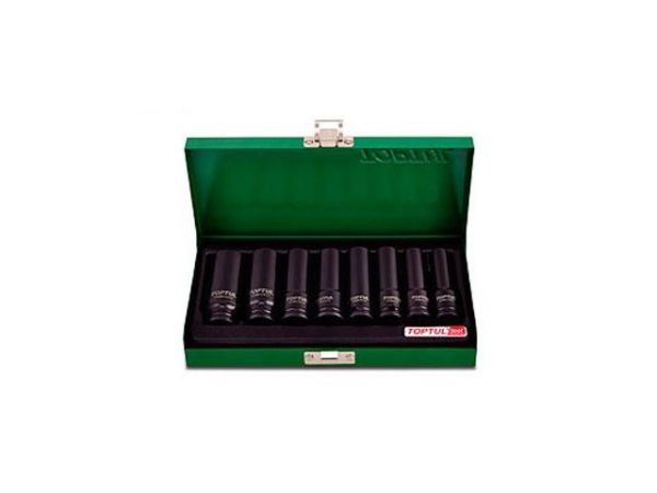 Набор головок ударн. 3/8' 8-19 мм 6 гр. 8пр. TOPTUL