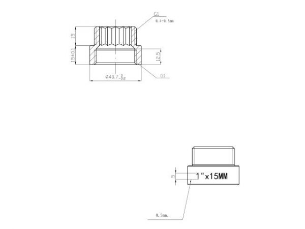 Удлинитель 1' вн.-нар. х 15 мм, AV Engineering (инд. упак.)(Латунь, макс.  16 бар, макс.  110 °С)