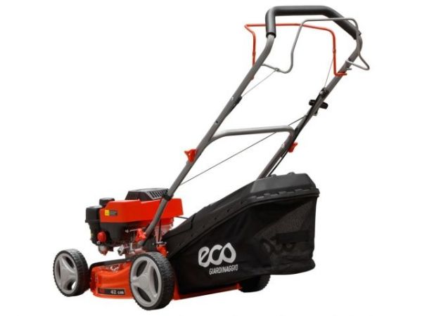Газонокосилка бензиновая ECO LG-434 самоходная(3.5 л.с., шир. 42 см, самоходная, мульчир., стальн. корпус, травосборник 45 л)
