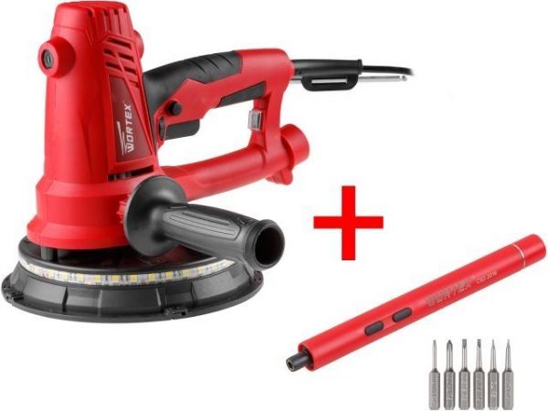 Шлифмашина для стен и потолков WORTEX DG 1875 в кор. + АКЦИЯ(СКИДКА НА НАБОР - 12.5% (DG 1875 + CSD 2016))