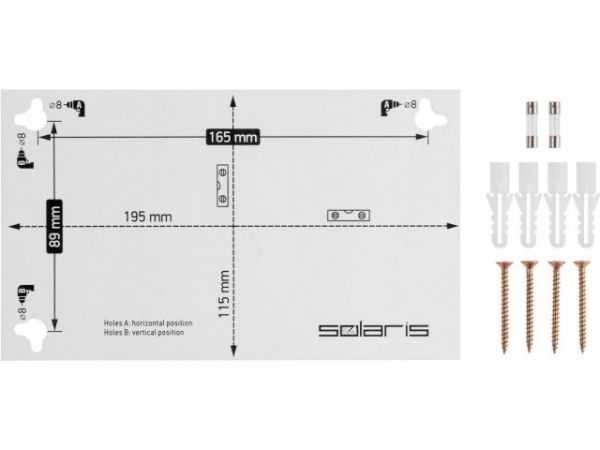 Стабилизатор напряжения Solaris VSD-1000(1000 В*А; 140-260 В; 2 розетки; настенный монтаж)