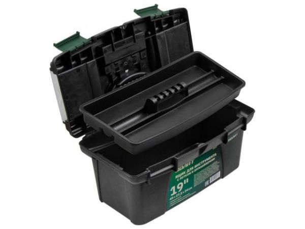 Ящик для инструмента пластмасс. 49x27,5x24 см (19') с лотком и органайз. 20237 ВОЛАТ