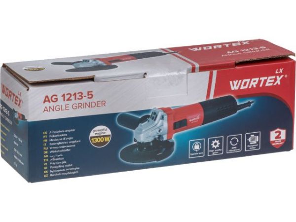Одноручная углошлифмашина WORTEX LX AG 1213-5 в кор. 1300 Вт, 125 мм, 5000-11000 об/мин