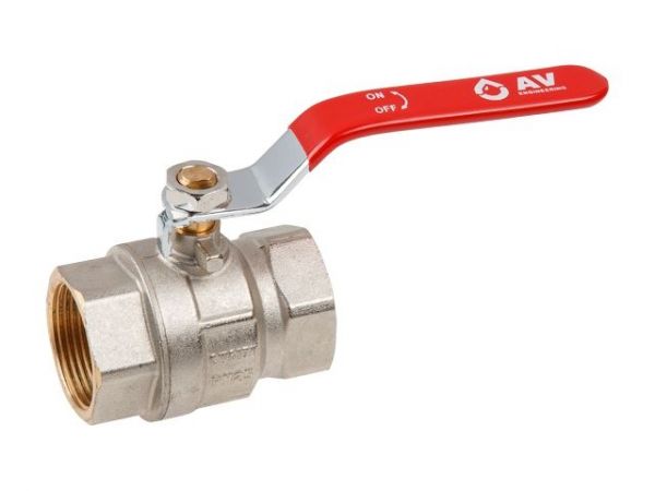Кран шаровый 1 1/4' вн.-вн. ручка PN25, AV Engineering(Латунь, макс.  25 бар, макс.  110 °С)
