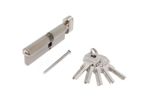 Евроцилиндр с вертушкой Стандарт MAX 100-5K (50х10х40В) SN(перф.ключ, 5ключей, Длина цилиндра 100 (50*10*40))