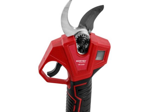 Аккум. секатор WORTEX CBS 2030 в кор. ALL1 SET, БЕСЩЕТ., 18 В, ветки до 28 мм + телескоп. штанга(3 ступени регулировки, 0,76 кг)