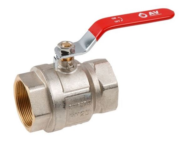 Кран шаровый 2' вн.-вн. ручка PN25, AV Engineering(Латунь, макс.  40 бар, макс.  110 °С)